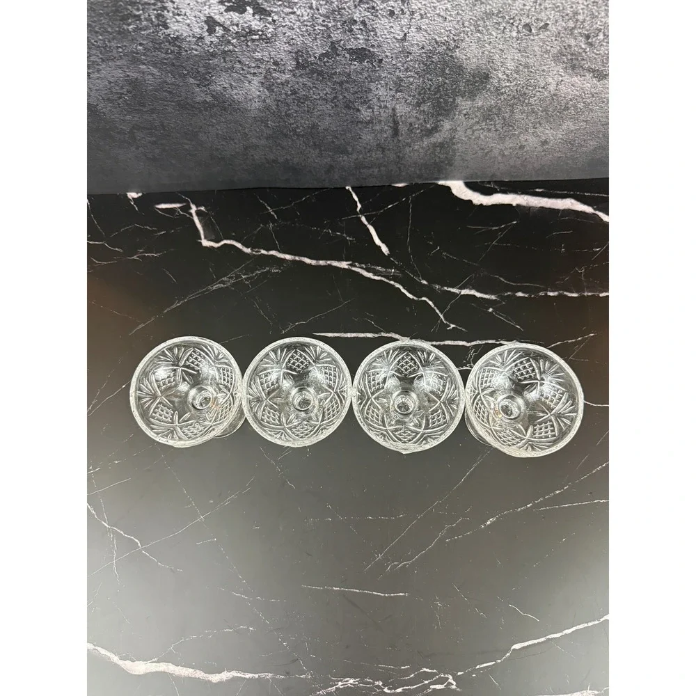 VTG Set of 4 Shannon Crystal Ireland Champagne Coupes‎ EUC!